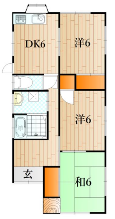山口県下関市稗田南町(一戸建)の賃貸物件の間取り