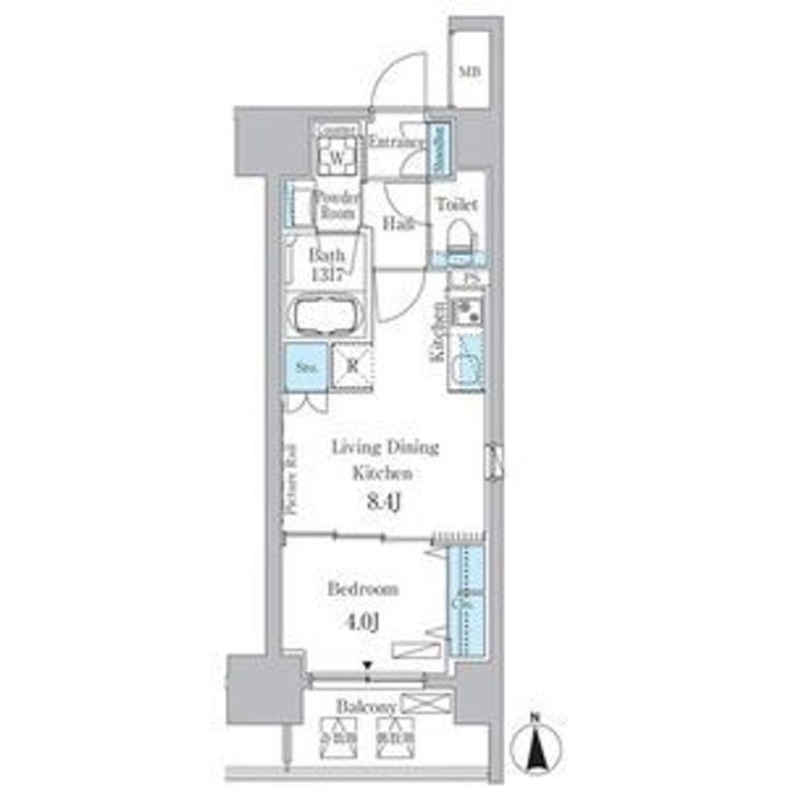 ヒヴィ・カーサ名駅西の間取り