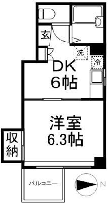 東京都杉並区高円寺北2(マンション)の賃貸物件の間取り