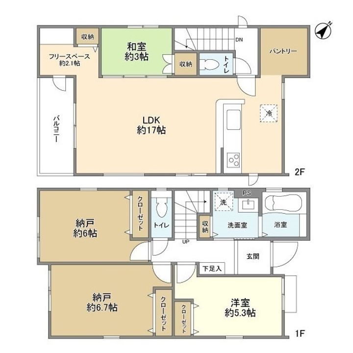 埼玉県志木市柏町6(一戸建)の賃貸物件の間取り