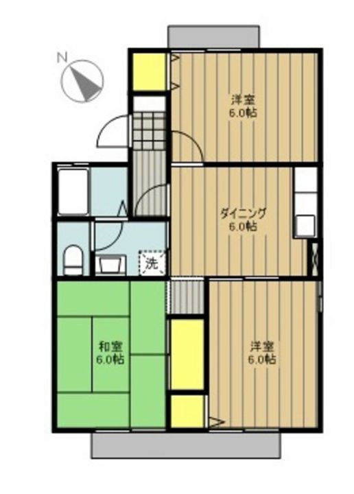セジュール大島Bの間取り