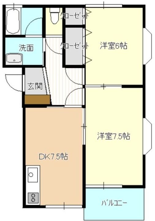 静岡県浜松市浜名区貴布祢(アパート)の賃貸物件の間取り