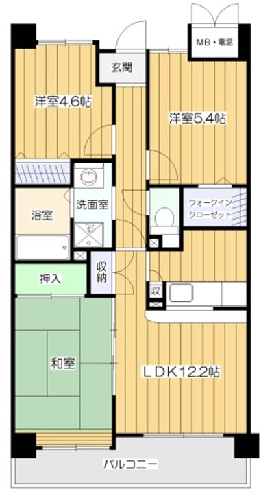 兵庫県神戸市東灘区住吉本町1(マンション)の賃貸物件の間取り