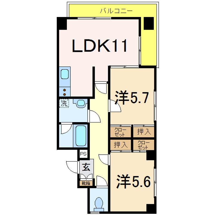 アプローズ(日赤町)の間取り