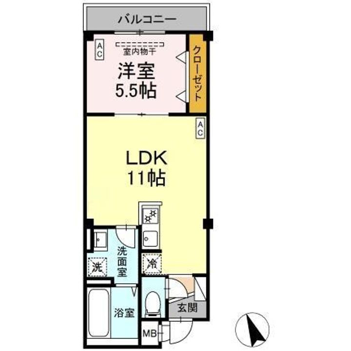 神奈川県川崎市幸区塚越2(マンション)の賃貸物件の間取り