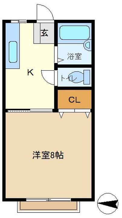 メゾン豊Dの間取り