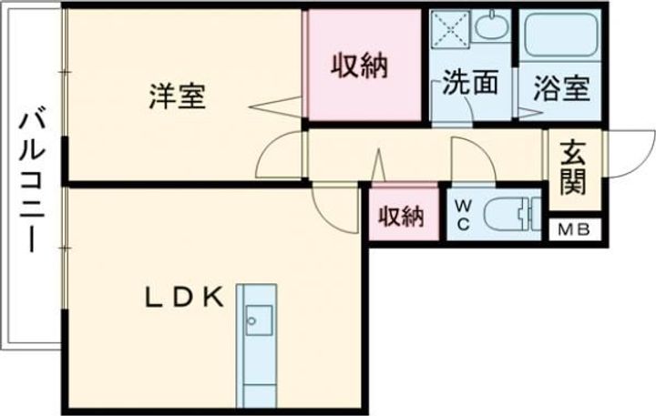 大阪府枚方市楠葉朝日1(アパート)の賃貸物件の間取り