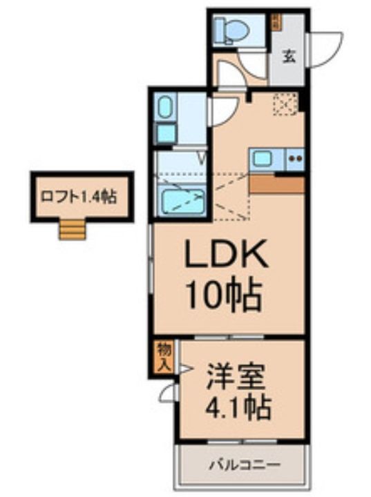 千葉県八千代市八千代台北6(アパート)の賃貸物件の間取り