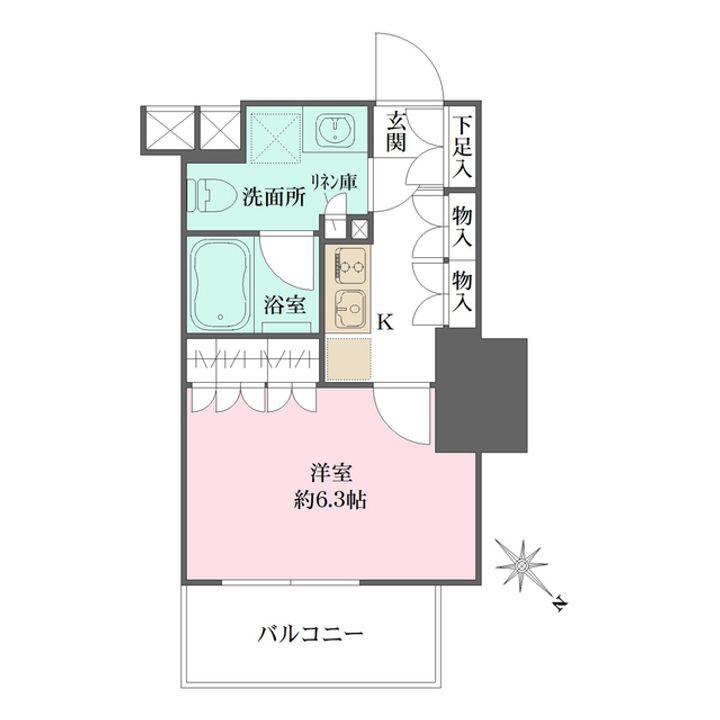 東京都渋谷区本町3(マンション)の賃貸物件の間取り