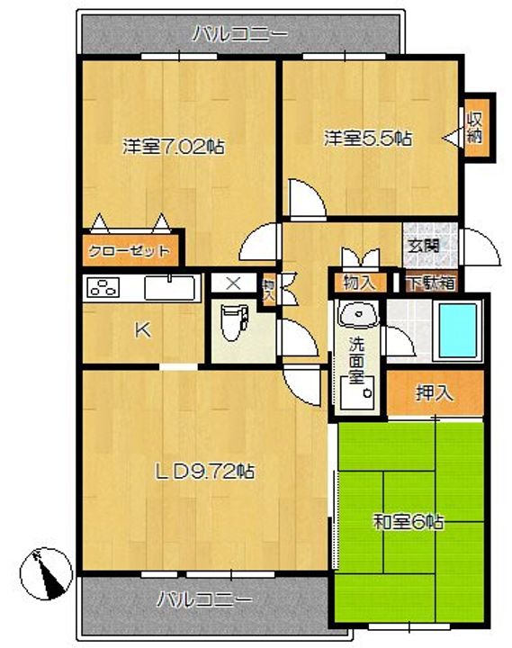 異人池コートの間取り