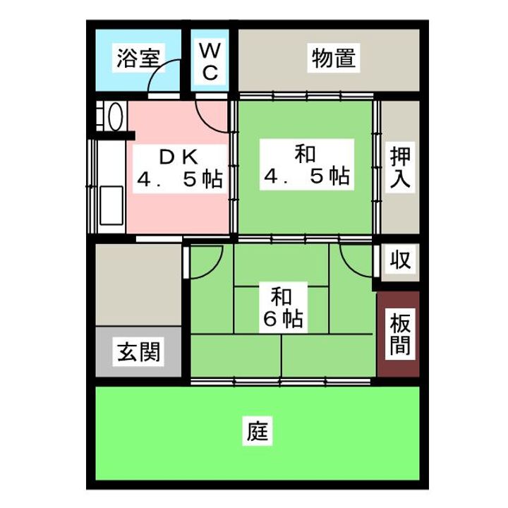岐阜県中津川市中津川(一戸建)の賃貸物件の間取り