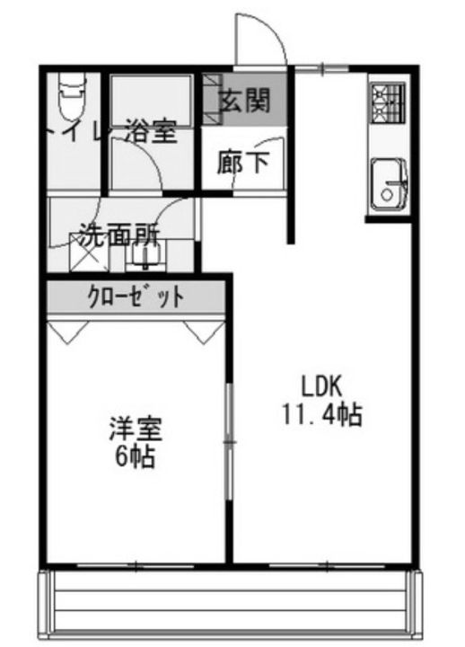 群馬県前橋市西片貝町5(マンション)の賃貸物件の間取り
