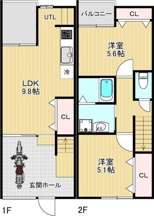 大阪府守口市佐太中町6(一戸建)の賃貸物件の間取り