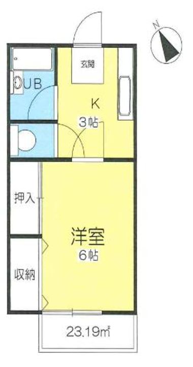 アシカワコーポB号棟の間取り