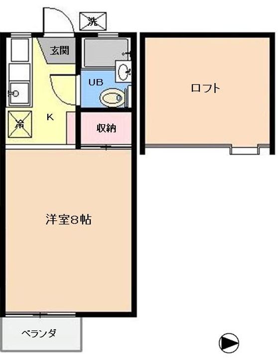 東京都江戸川区東葛西2(アパート)の賃貸物件の間取り