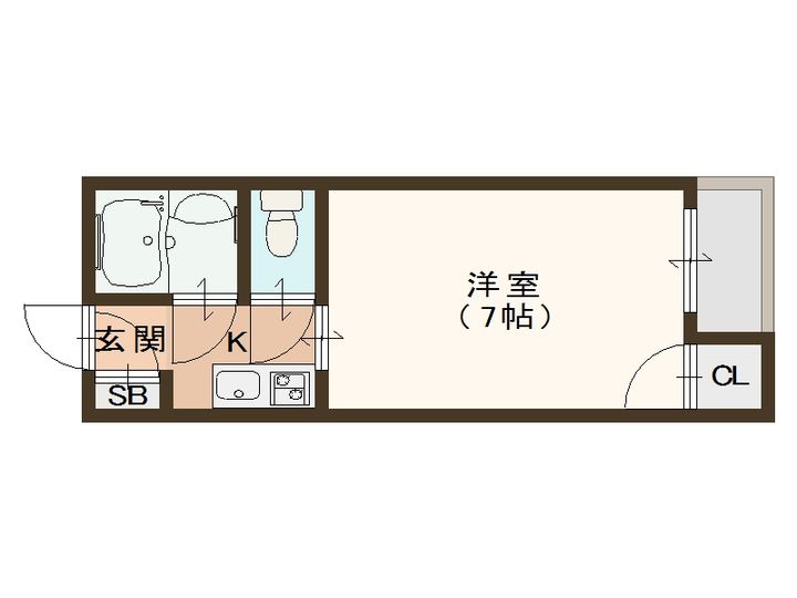 大阪府大阪市住之江区中加賀屋3(マンション)の賃貸物件の間取り