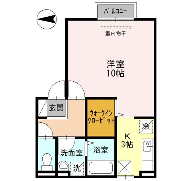 京都府京都市西京区山田久田町(アパート)の賃貸物件の間取り