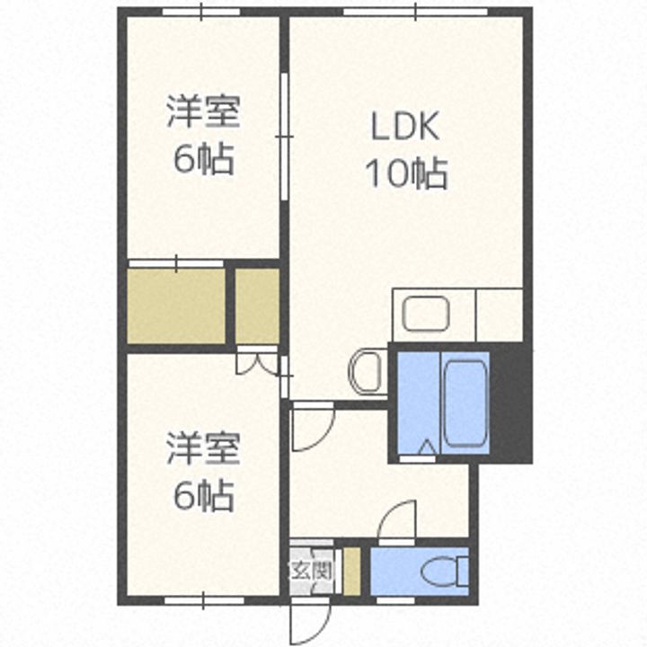 北海道札幌市西区西野八条3(アパート)の賃貸物件の間取り