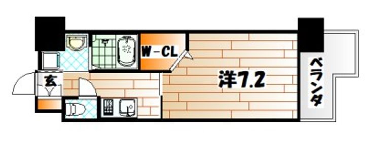 福岡県北九州市戸畑区中原西1(マンション)の賃貸物件の間取り