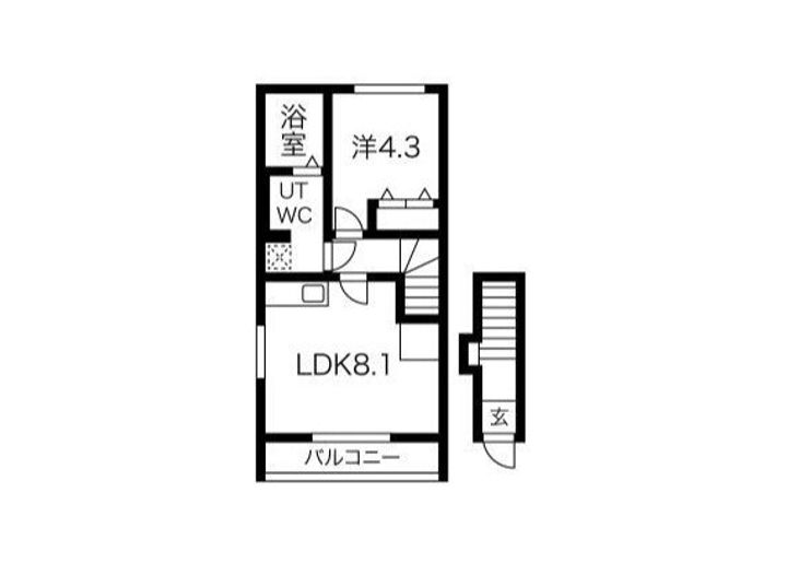 東京都東大和市立野3(アパート)の賃貸物件の間取り