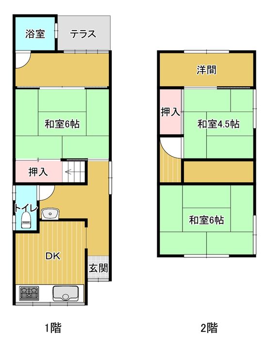 大阪府東大阪市喜里川町(一戸建)の賃貸物件の間取り