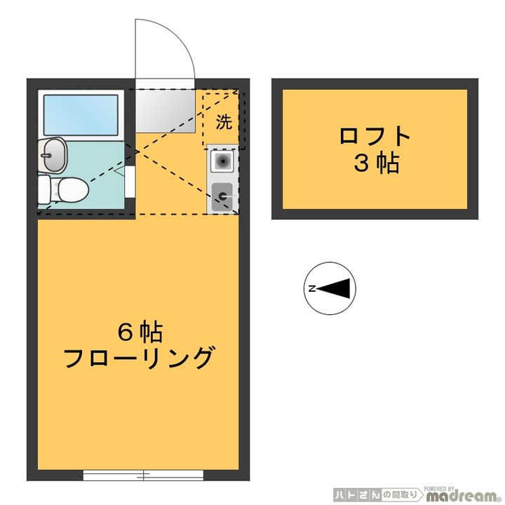 埼玉県所沢市東所沢2(アパート)の賃貸物件の間取り