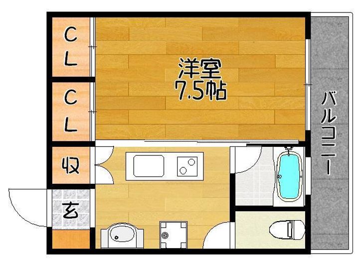 L・スタジオの間取り