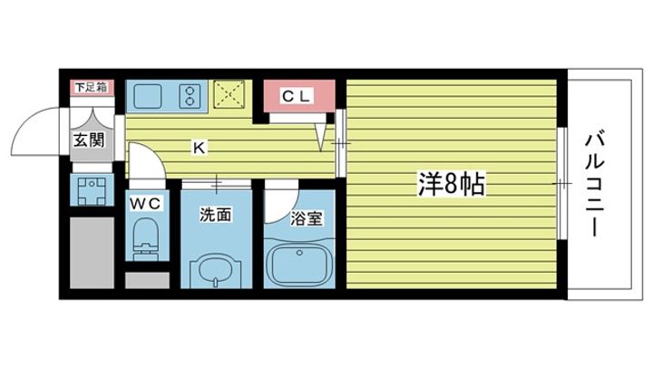 大阪府豊中市曽根西町3の賃貸マンションの間取り