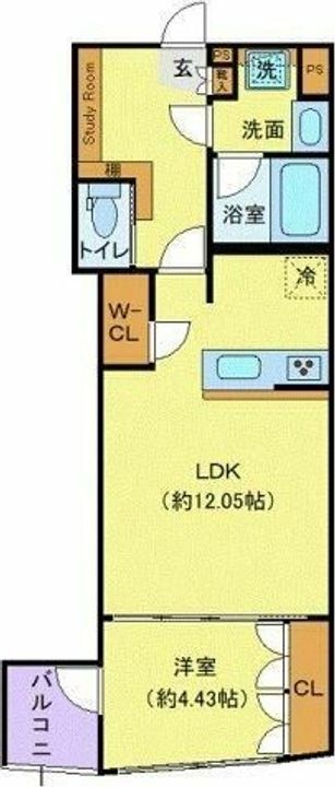 東京都渋谷区本町5(マンション)の賃貸物件の間取り