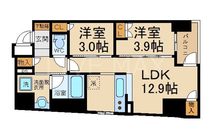ソルレヴェンテ堀川高辻の間取り