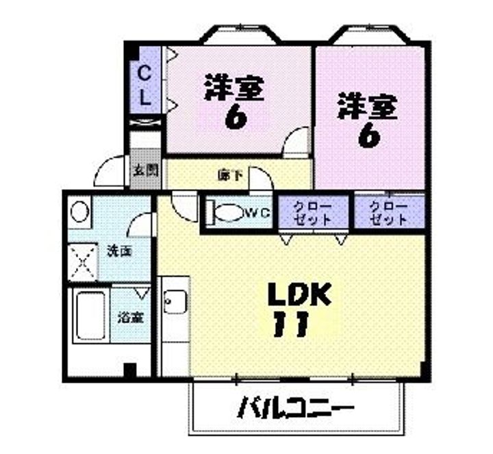 埼玉県東松山市山崎町(アパート)の賃貸物件の間取り