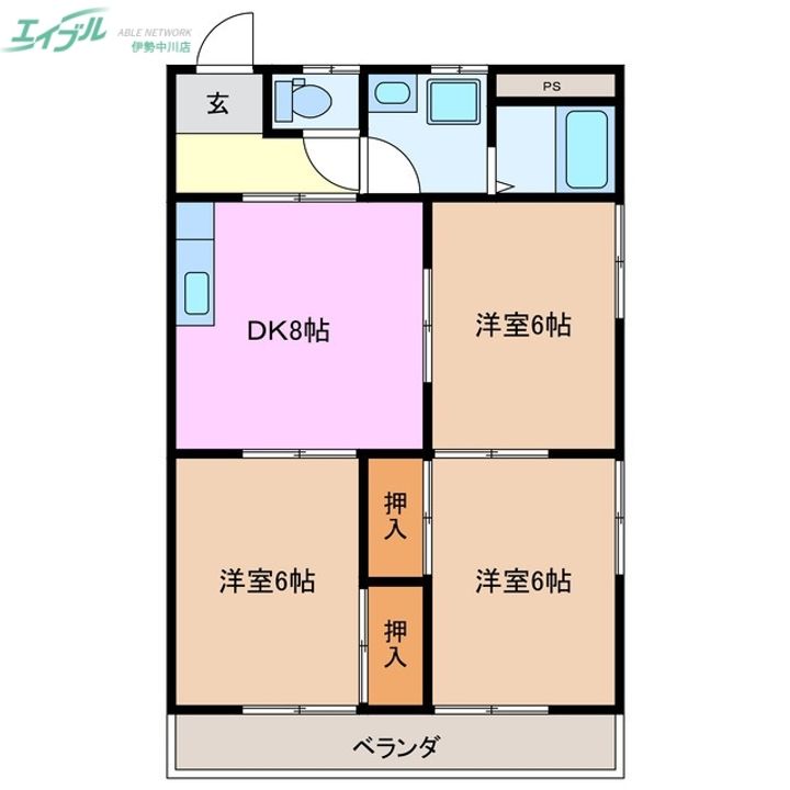 コーポ三恵の間取り