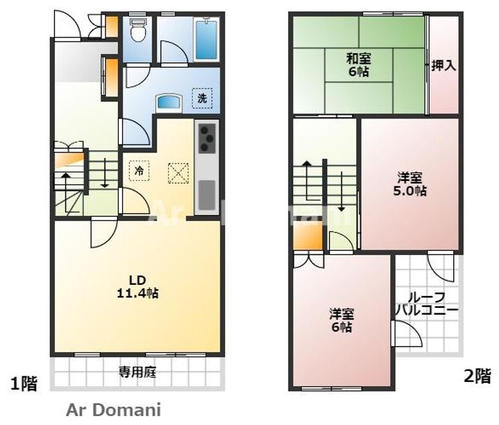 千葉県千葉市稲毛区黒砂2(一戸建)の賃貸物件の間取り