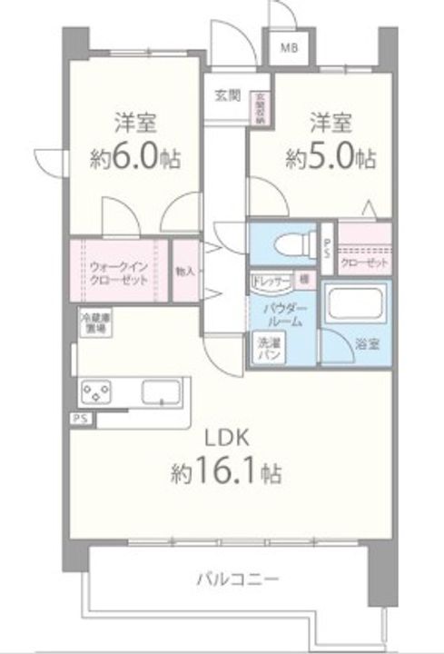K FLATの間取り