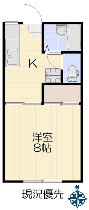 宮城県仙台市青葉区北山3(アパート)の賃貸物件の間取り