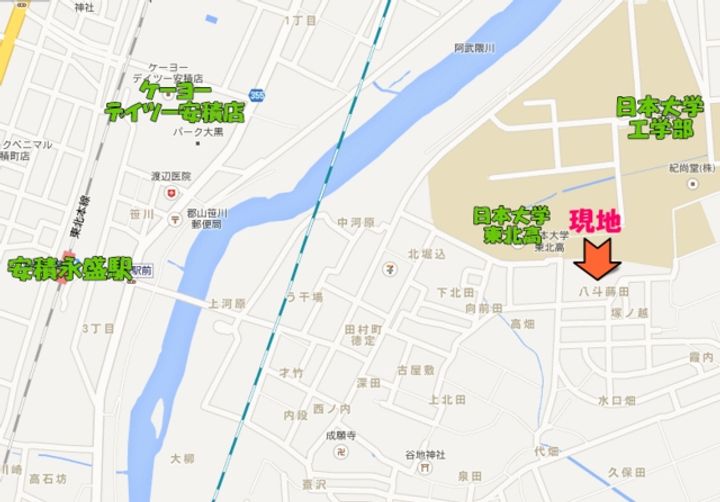 だるまアパ-トの地図