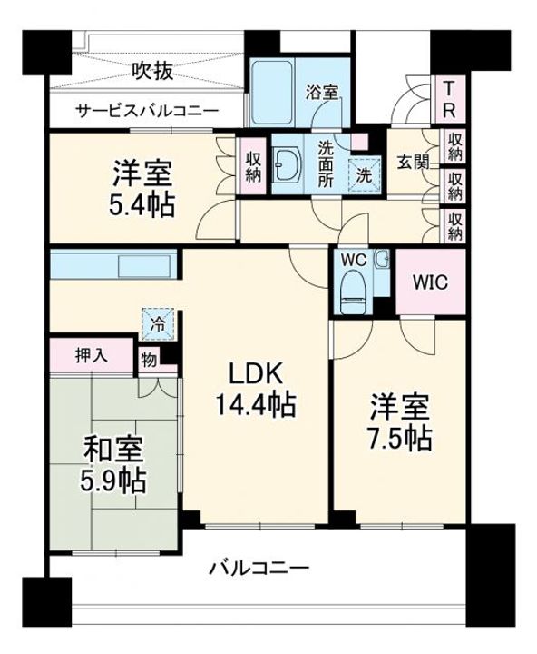 小田急コアロード海老名VIカナルゲートの間取り