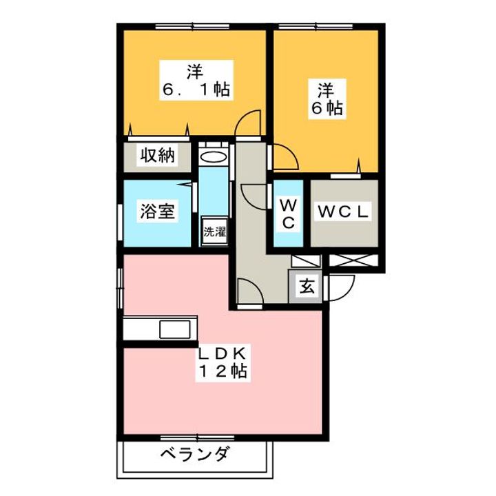 フローラM A棟の間取り