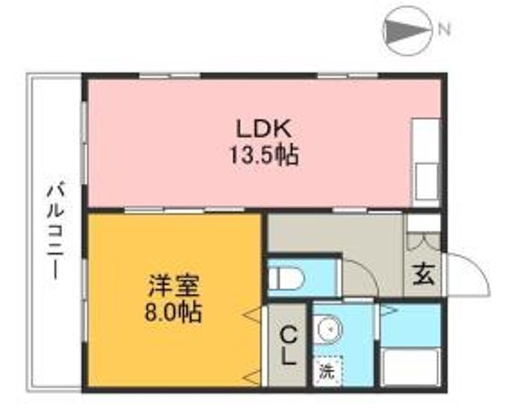 高知県高知市大津甲の賃貸マンションの間取り