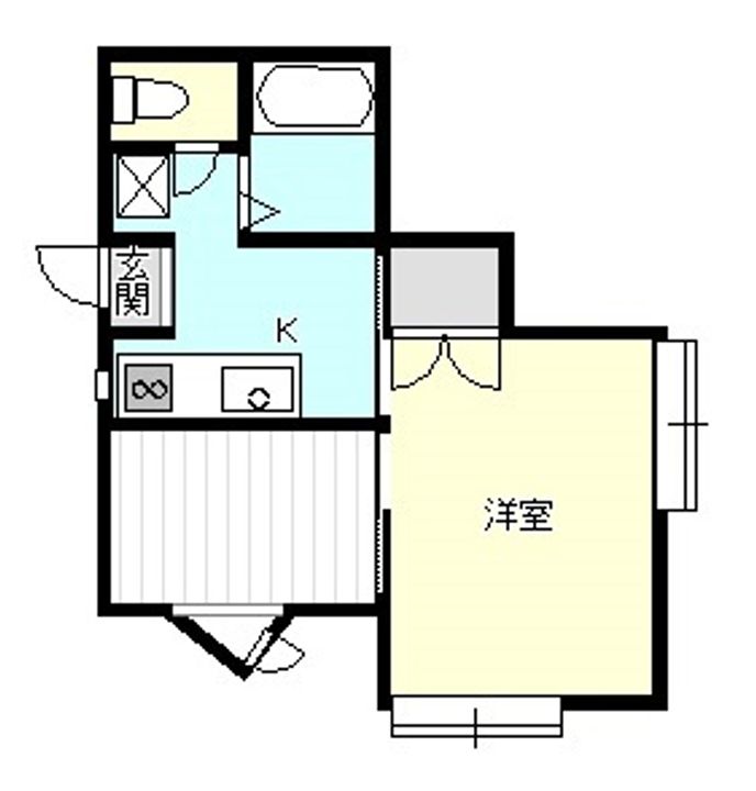 新潟県新発田市富塚町1(アパート)の賃貸物件の間取り