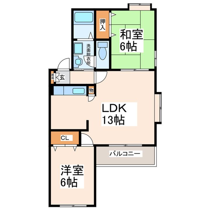 シャトー光の森A・B・C・Dの間取り
