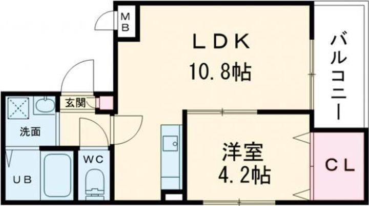 大阪府泉佐野市大西1(アパート)の賃貸物件の間取り