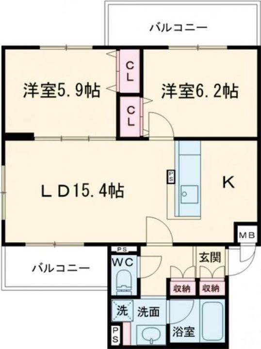 グランシュ長岡京の間取り
