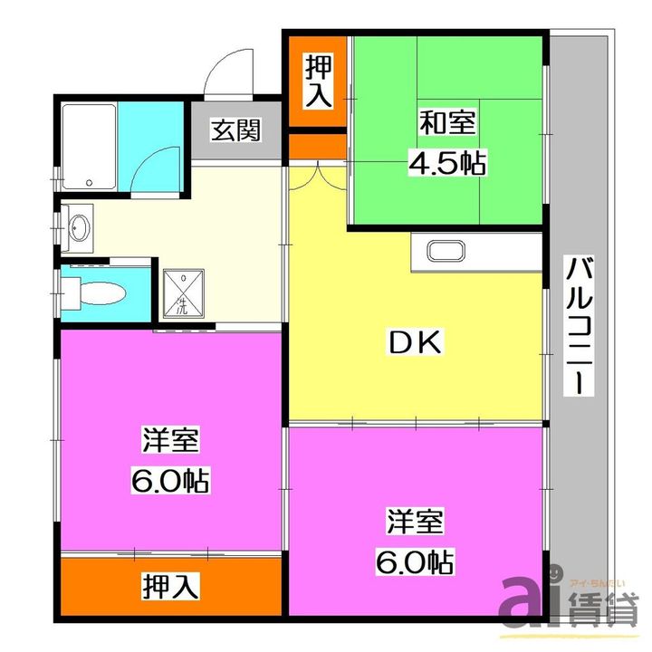 埼玉県所沢市並木8(マンション)の賃貸物件の間取り