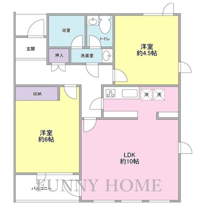 東京都世田谷区池尻3(マンション)の賃貸物件の間取り