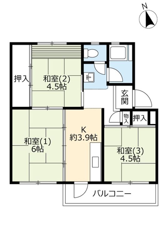 UR鈴蘭台第二の間取り