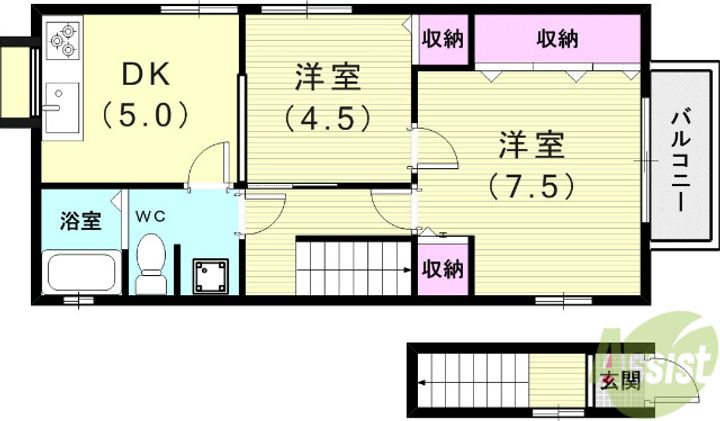 ハイツオーの間取り