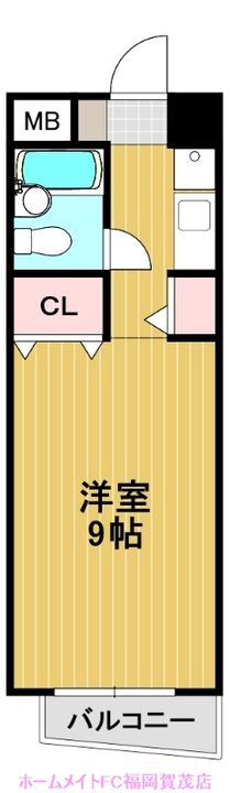 福岡県福岡市東区下原1(マンション)の賃貸物件の間取り