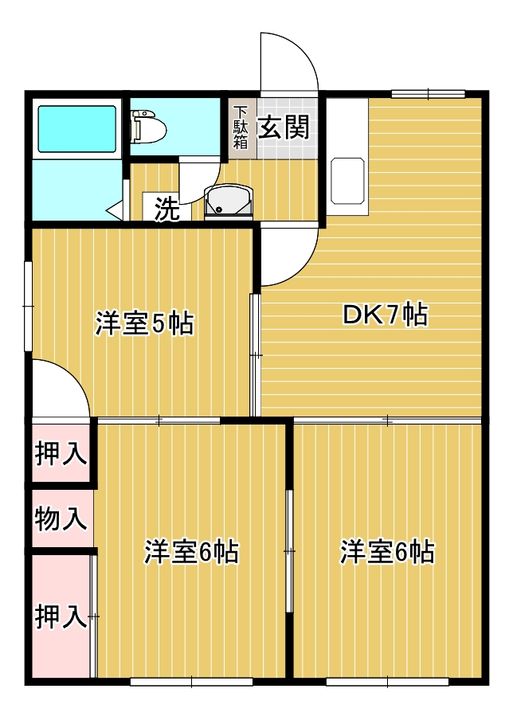 ティーズハウスIIの間取り