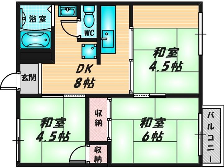 ハイツ福田の間取り